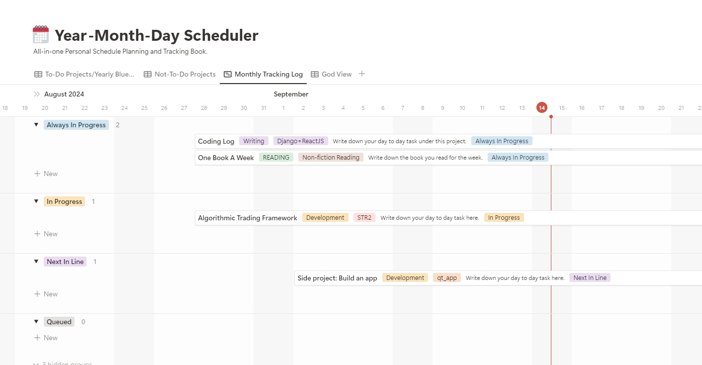 Year-Month-Day Scheduler